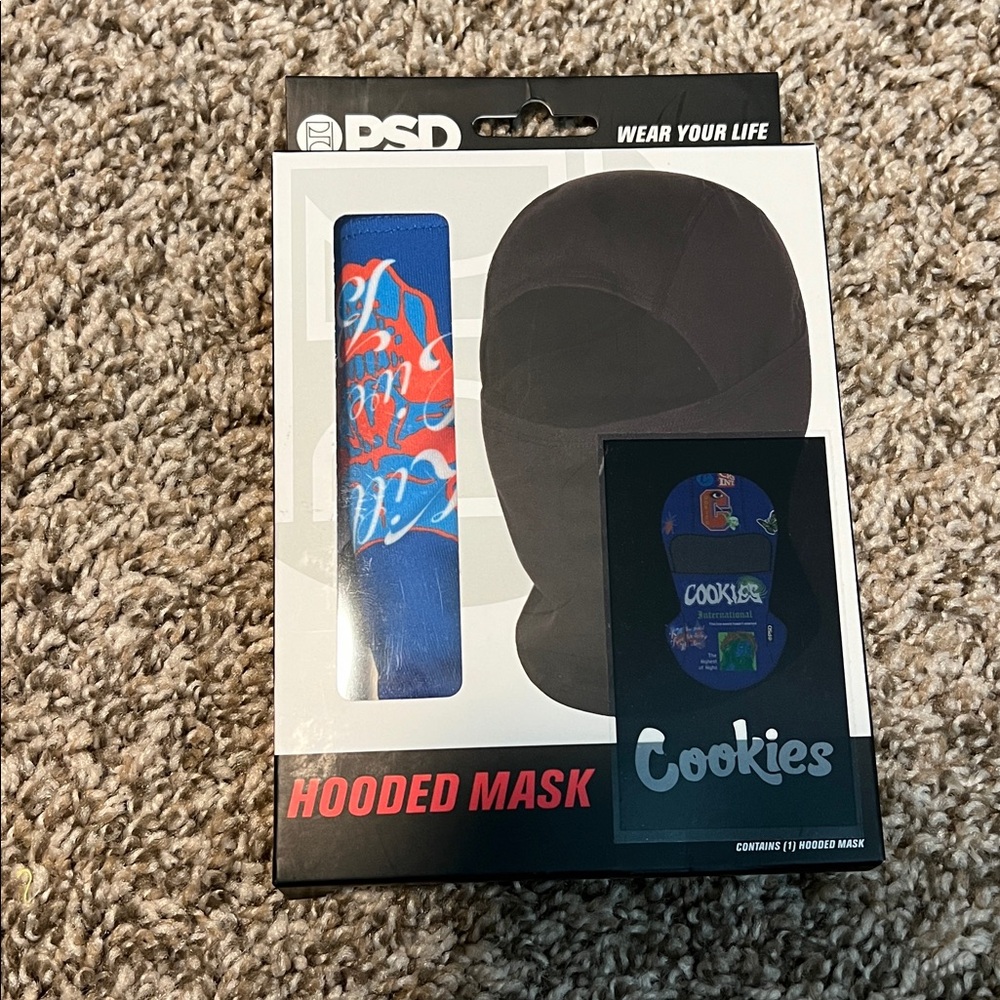 PSD Blue and Red Cookies Hooded Mask